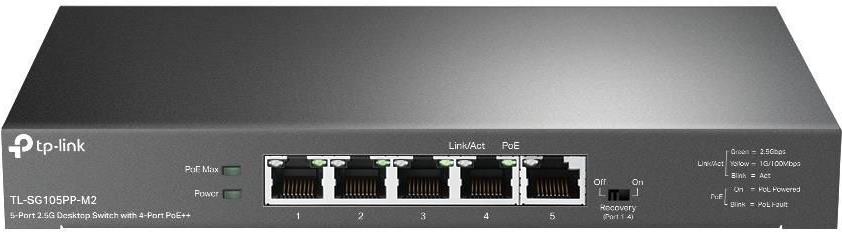 TP-LINK 5-Port 2.5G Desktop Switch with 4-Port PoE++ (TL-SG105PP-M2)