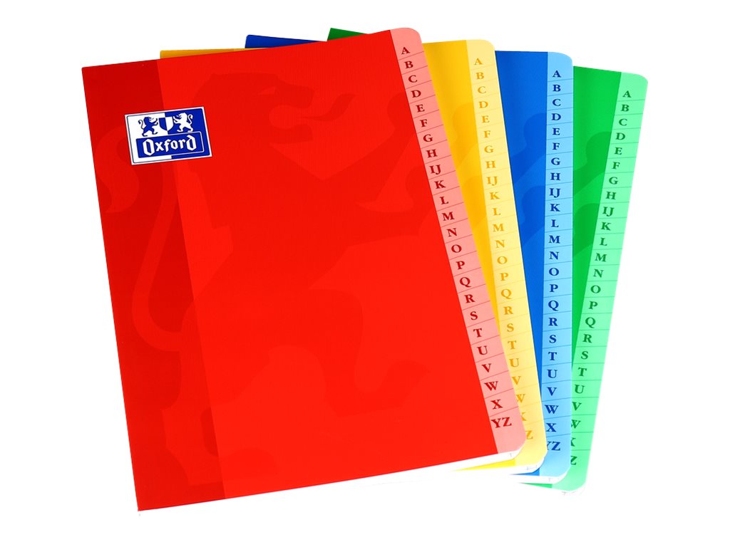 Oxford Registerbuch A4 kariert 96 Blatt Kunststoffdeckel 90 g/m²