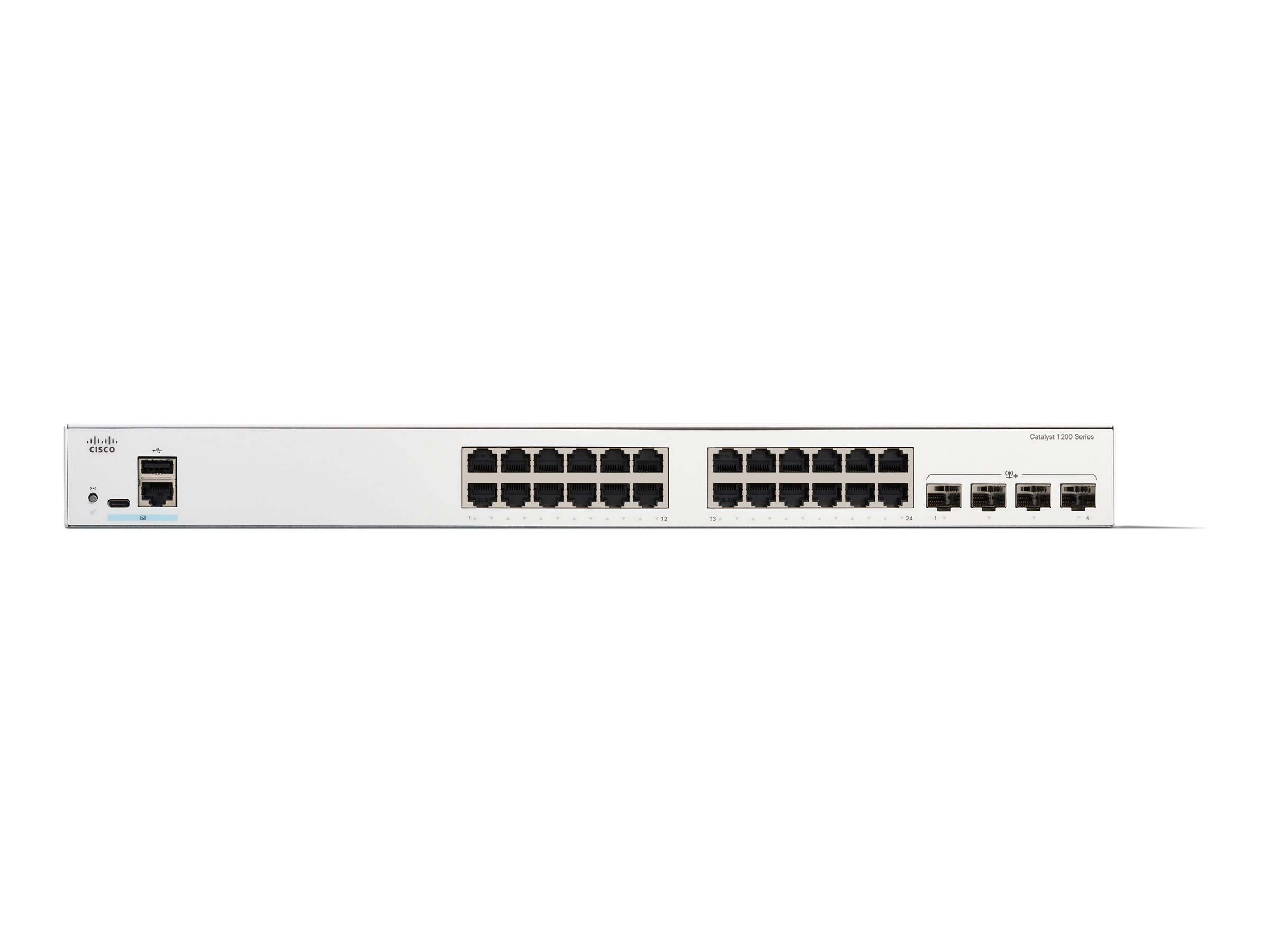 Cisco Catalyst 1200-24T-4X Managed Switch 24 Port 4x 10GbE SFP+ Weiß