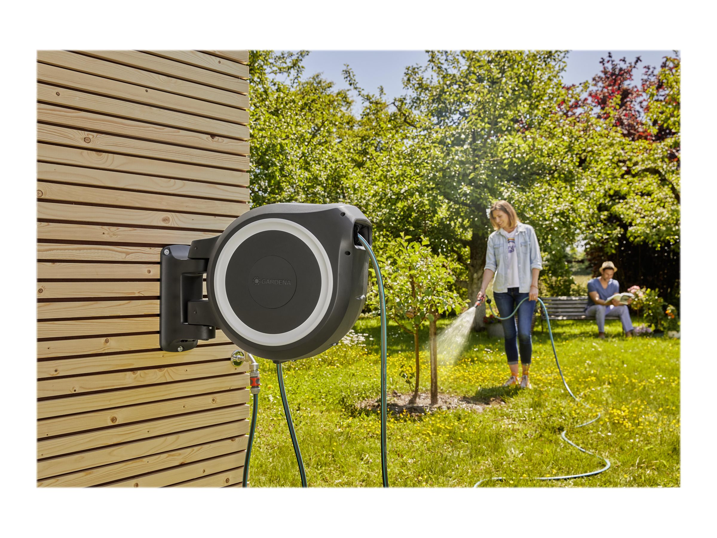 Gardena RollUp L Wand-Schlauchbox 30 m Weiß