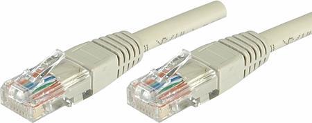 EXERTIS CONNECT Patchkabel U/UTP, ungeschirmt, CAT.5e, grau, 1,0m Patchkabel mit besonders schmalem