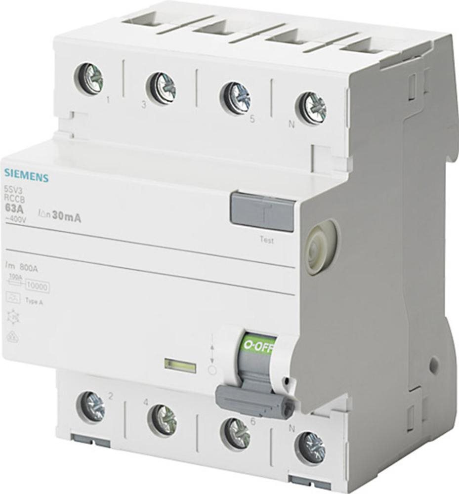 Siemens FI-Schutzschalter 4polig 25 A 400 V 5SV3342-6 (5SV3342-6)