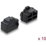 Delock Staubschutz für RJ45 Buchse 10 Stück Silikon schwarz (87547)