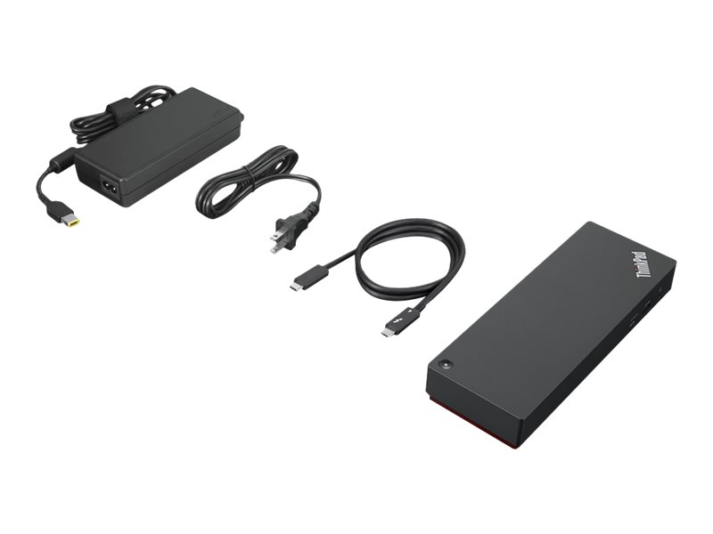 Lenovo ThinkPad Universal Thunderbolt 4 Dock - Thunderbolt 4 - HDMI, 2x DP, 1GbE, 135 W Schwarz, Rot