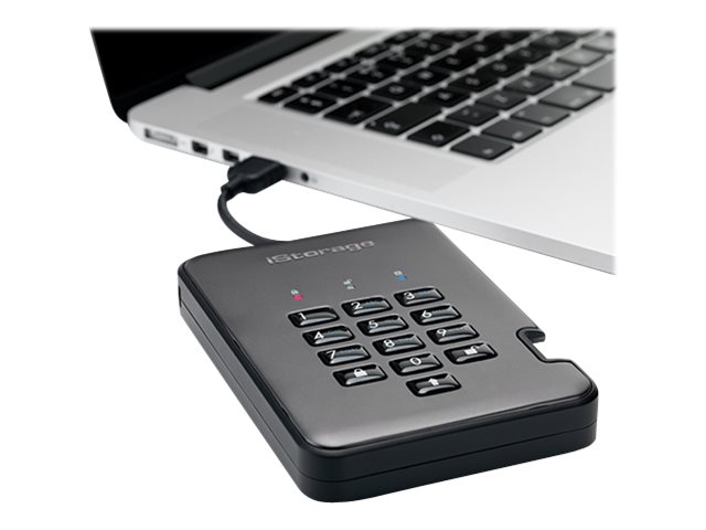 iStorage diskAshur PRO² 5 TB Externe Festplatte 2.5" USB 3.1 Graphite
