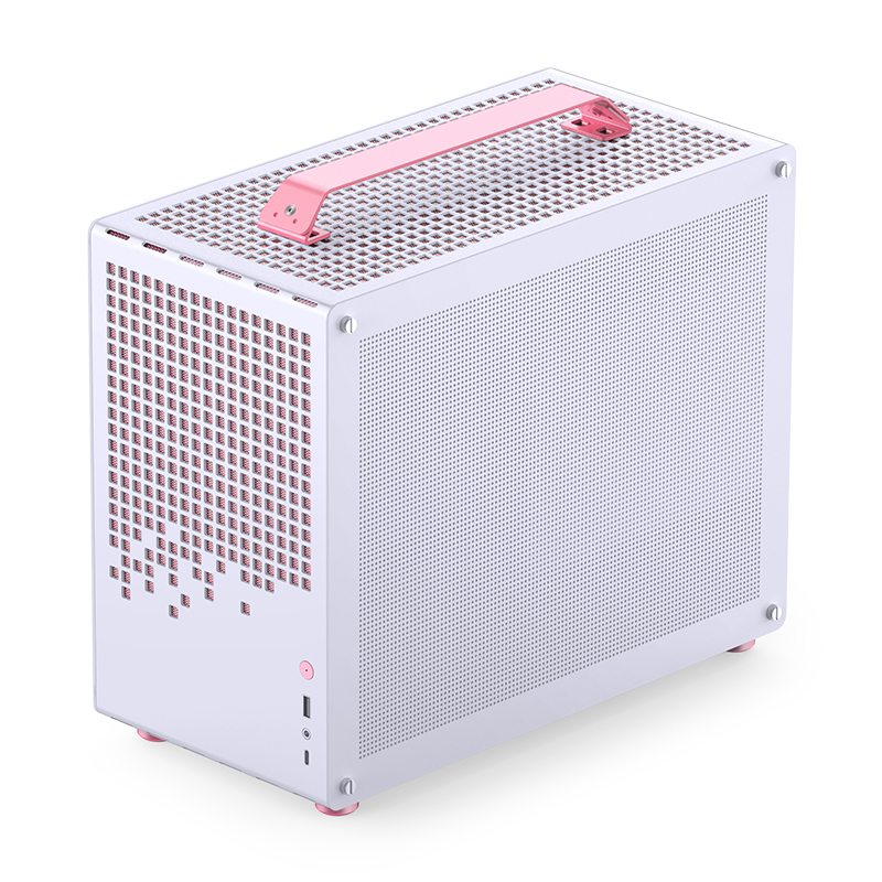 Jonsplus Z20 Mini Tower Systemgehäuse Pink, Weiß