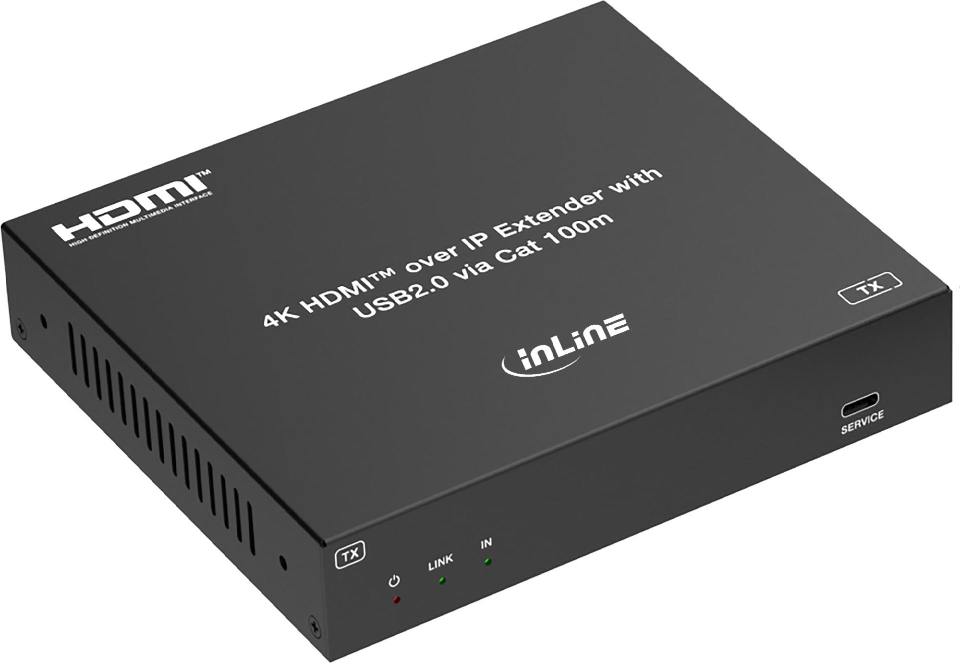 InLine® KVM Extender over IP, HDMI 4K/60Hz, 100m, Sender (TX) (57886I)