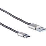 S/CONN maximum connectivity USB 3in1 Ladekabel A Stecker auf USB Micro B + USB Typ C + 8-pin Stecker, rot, 1,2m (14-50070)