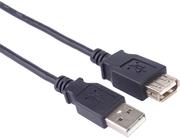 PremiumCord USB 2.0-Verlängerungskabel, A-A, 1 m, schwarz (kupaa1bk)