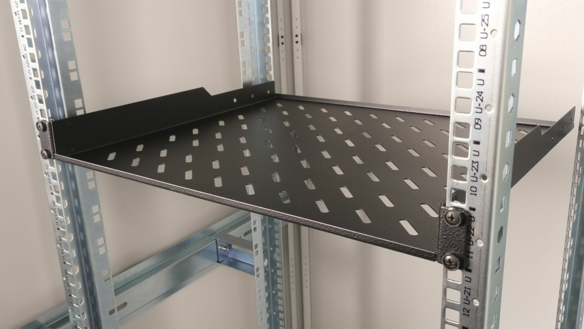 Equip Festes Fachboden 19" 1U 600 mm Schwarz
