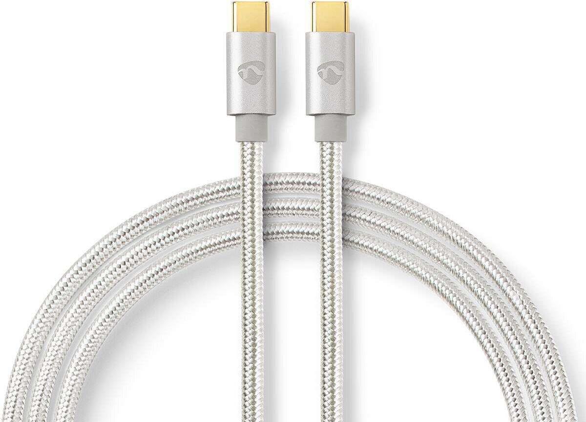 Nedis CCTB60800AL10. Kabellänge: 1 m, Anschluss 1: USB C, Anschluss 2: USB C, USB-Version: USB 2.0, Maximale Datenübertragungsrate: 480 Mbit/s, Produktfarbe: Silber (CCTB60800AL10)