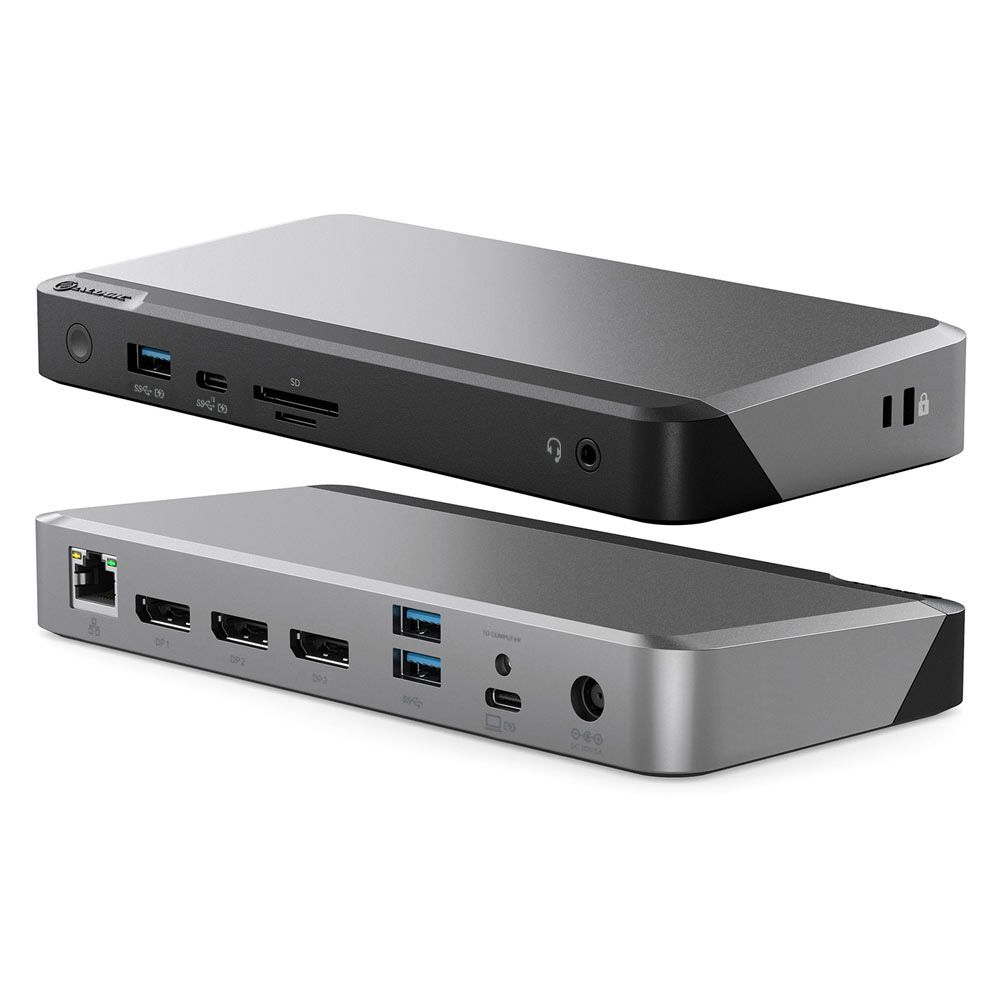 ALOGIC MX3 TripleDisplay Dockingstation USB-C 3 x DP++ 1GbE Schwarz, Space-grau