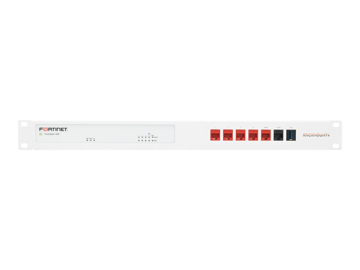 Rackmount.IT RM-FR-T14 1U Rack-Montagekit für FortiGate 40F, Weiß