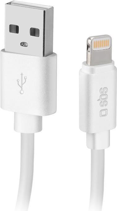 SBS TECABLPOLOLIG89W Lightning-Kabel 1 m Weiß (TECABLPOLOLIG89W)