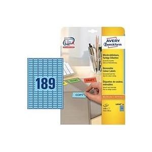 Avery Zweckform L6048 - Entfernbarer Klebstoff - Blau - 25.4 x 10 mm 3780 Eti... - Avery Zweckform L6048 - Entfernbarer Klebstoff - Blau - 25.4 x 10 mm 3780 Eti...