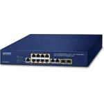 PLANET IPv4/IPv6 - 8-Port Managed L2/L4 Gigabit Ethernet (10/100/1000) Power over Ethernet (PoE) 1U Blau (GS-4210-8P2C)