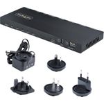 StarTech.com 4-Port HDMI Splitter, 4K 60Hz HDMI 2.0 Video, 2,50cm (1") 4 Out HDMI Splitter, 4K HDMI Splitter w/Built-in Scaler, 3.5mm/Optical Audio Port, Durable Metal Housing, HDR/HDCP (HDMI-SPLITTER-44K60S)