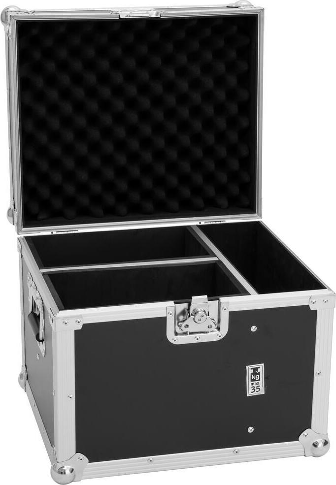 ROADINGER Flightcase 2 x CAT-80 Strahleneffekt, max. 50 kg, schwarz laminiert, 47,5 x 41,5 x 42,5 cm