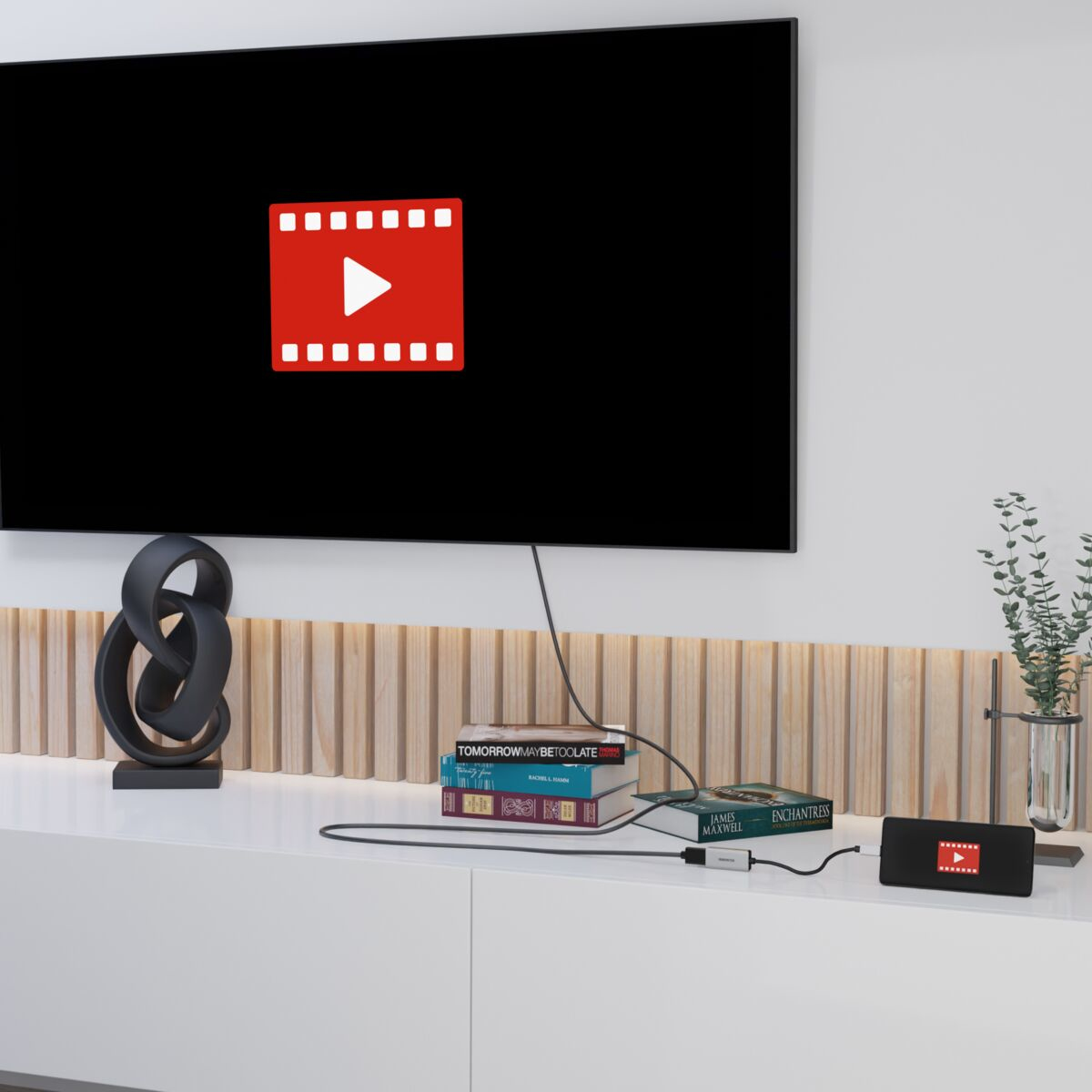 Marmitek Connect USB-C auf HDMI Videoadapter 0,15 m 18 Gbit/s Schwarz, Silber