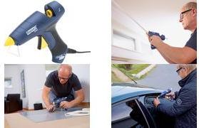 Rapid Heißklebepistole CG270, abnehmbares Kabel, blau Aufheizzeit: 3 Minuten, 7 Minuten kabelloses Arbeiten - 1 Stück (5001707)