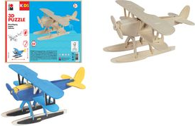 Marabu KiDS 3D Puzzle "Wasserflugzeug", 28 Teile Holzbausatz, vorgestanzte Teile aus Sperrholz, zum Stecken - 1 Stück (0317000000002)