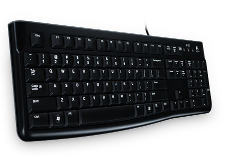 Logitech K120 Tastatur USB AZERTY Französisch Schwarz