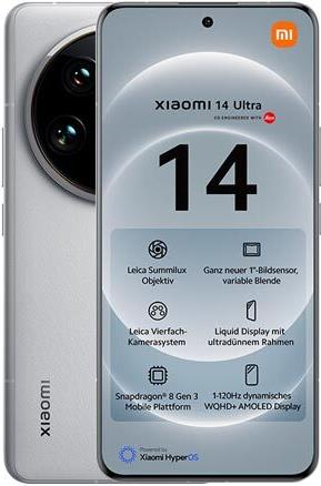 Xiaomi 14 Ultra 17,1 cm (6.73") Dual-SIM 5G USB Typ-C 16 GB 512 GB 5000 mAh Weiß (MZB0GUIEU)