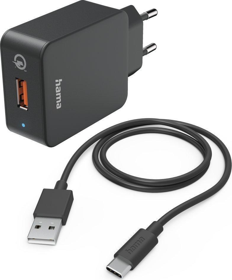 Hama Schnellladegerät mit Ladekabel USB-C Qualcomm® 00201625