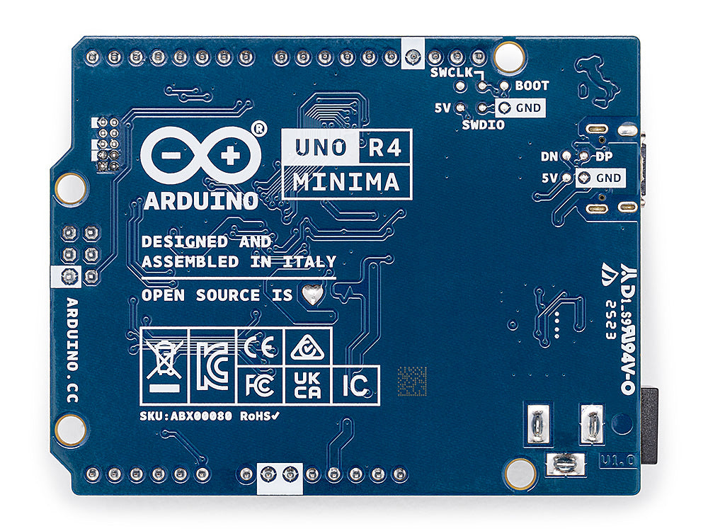Arduino UNO R4 Minima Entwicklungsplatine ARM Cortex 48 MHz 32 KB RAM 256 KB Flash