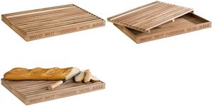 APS Brotschneidebrett LETTER (B)480 x (T)340 x (H)30 mm aus Akazienholz, herausnehmbares Krümelfach, auf 4 - 1 Stück (886)