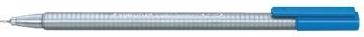 STAEDTLER Fineliner triplus, aquablau, Strichstärke: 0,3 mm dreieckig, metallgefasste Spitze, DRY SAFE, auswaschbar (334-34)