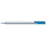 STAEDTLER Fineliner triplus, aquablau, Strichstärke: 0,3 mm dreieckig, metallgefasste Spitze, DRY SAFE, auswaschbar (334-34)