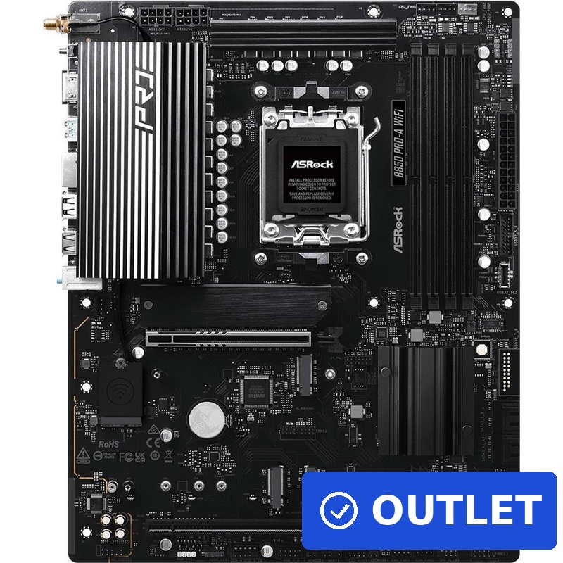 ASRock B850 Pro-A WiFi DDR5 AM5 retail - AMD Sockel AM5 (Ryzen Zen4) (90-MXBQN-A0UAYZ) (B-Ware)