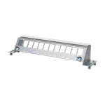 Metz Connect SmartConnect Patchpanel 12 Port Keystone, unbestückt Modulhalterung leer zur Aufnahme von Daten-, KOAX und LWL Modulen, Einbauform: Keystone, Montage auf Hutschiene (TH35) oder auf Traggerüst bzw. Montageplatte schraubbar, 3-teilig: Bestehend aus 1 Modulhalter aus gebogenem Blech und 2 gefrästen Kunststoffhalterungen universal einsetzbar für alle Varianten, Montage der Kunststoffhalterungen auf Hutschiene und Lochblech, Funktionspotentialausgleich nach DIN EN 50310 (VDE0800-2-310) mit 2 Schraubbefestigungen möglich über Erdungsschraube M6x10 mit Mutter und Zahnscheibe, 1 Beschriftungsstreifen auf Modulhalterung beiliegend (130927-1200KE)