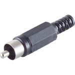 shiverpeaks BASIC-S Cinchstecker, Kunststoff, schwarz zum selber löten, im Polybeutel mit Eurolochung (BS51400-S)