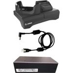 ZEBRA KIT - Single-slot and spare battery charging cradle kit with USB communication / Ethernet capability for TC53 / TC58, TC53e / TC58e / TC53e-RFID devices with a rugged boot, Includes power supply, DC cable, and a grey shim, (CRD-NGTC5B-2SE1B)