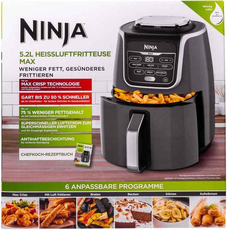 Ninja AF160EU Heißluftfritteuse 5,2 L 1750 W Grau