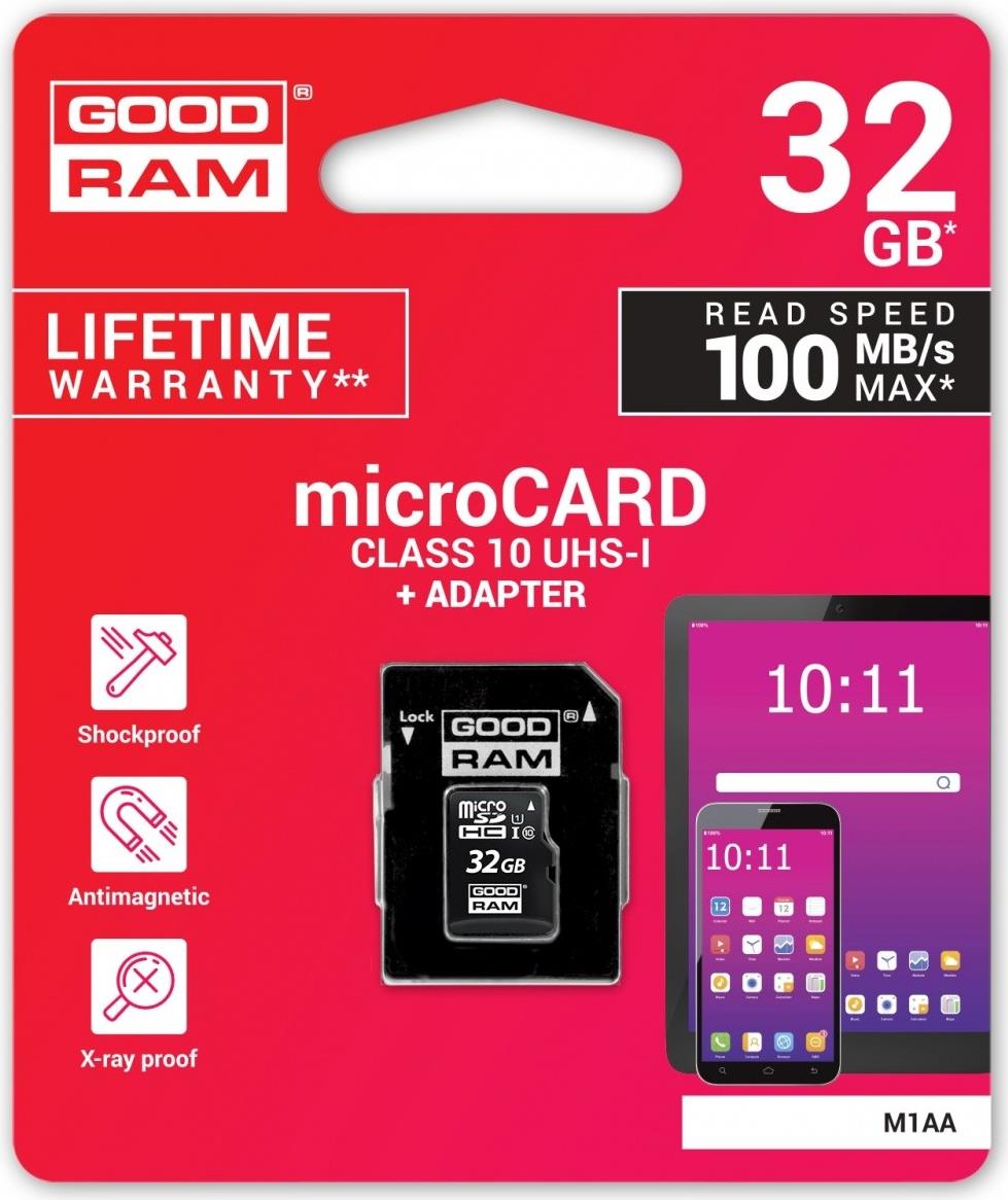 Goodram M1AA-0320R12 Speicherkarte 32 GB MicroSDHC Klasse 10 UHS-I (M1AA-0320R12)