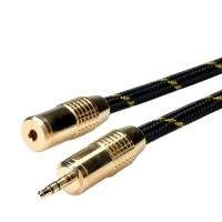 ROLINE GOLD 3,5mm Audio-Verlängerungskabel Stecker / Buchse 10,0m (11.09.4759)