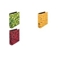 herlitz Motivordner Zitrone, DIN A4, Rückenbreite: 80 mm Schlitzordner, Einband veredelt mit Glanzfolie, schwarzer (10546901)