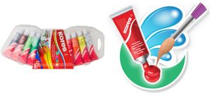 Kores Temperafarbe "Temperas", 12er Kunststoffetui hochpigmentierte Farben, mischbar, Aluminiumtuben à 12 ml, - 1 Stück (FF72412)