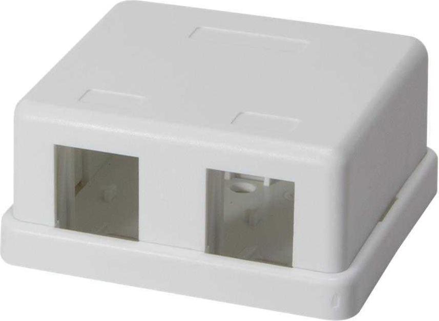 IT-BUDGET Datendose Aufputz-Gehäuse/Konsolidierungs Punkt für 2 x RJ45-Keystone Module - weiß (90ITBAKPG2P)