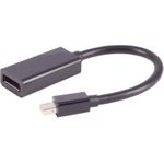 shiverpeaks ®-BASIC-S--Mini DisplayPort 1.2 Adapter, Mini DisplayPort Stecker auf DisplayPort Buchse, 4K, 0,2m (BS10-01032)