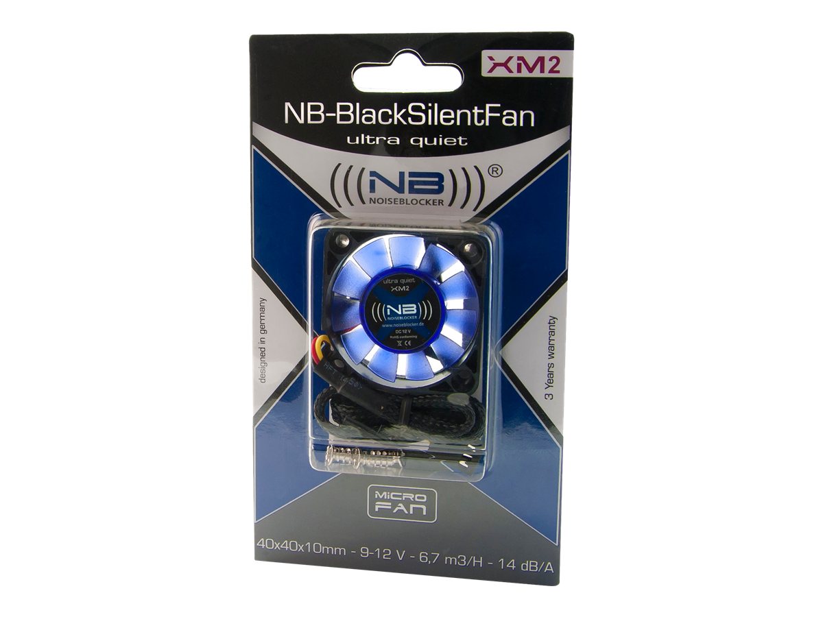 Noiseblocker BlackSilentFan XM2 Gehäuselüfter 40x40x10 Schwarz