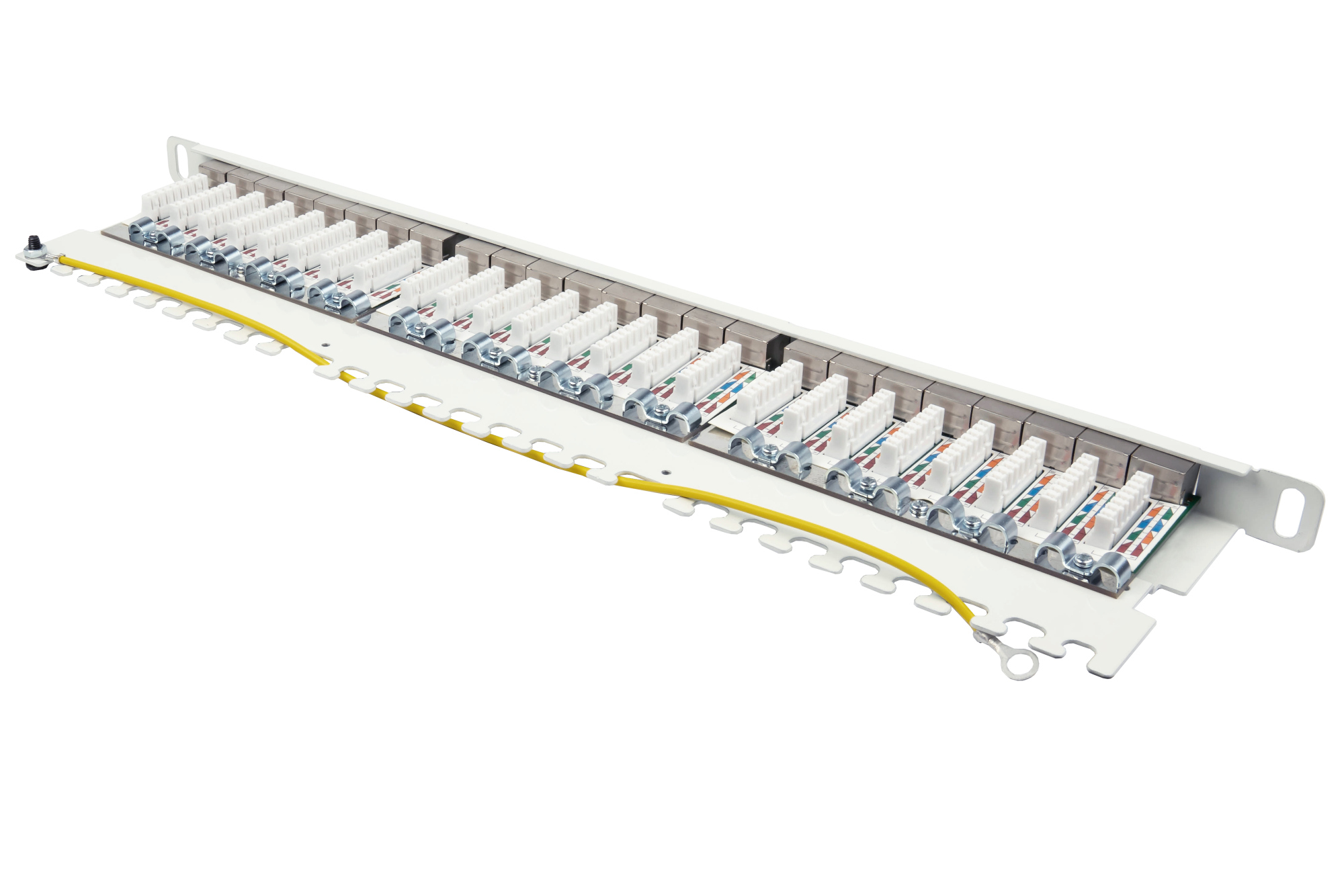 Good Connections Go GC-N0143 Patchpanel 19" Cat.6A 24-Port 0,5 HE STP Reinweiß