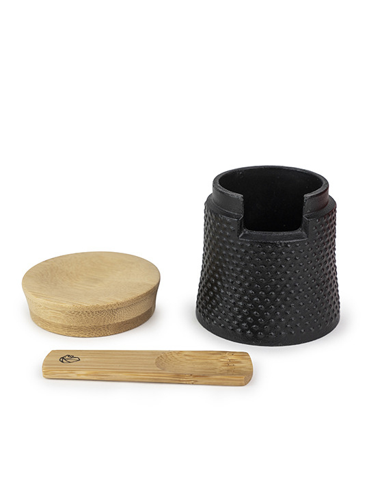 Peugeot Saveurs Bali Fonte Pfeffermühle Salzstreuer + Tablett 8 cm Schwarz