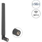 Delock 5G LTE GNSS WiFi 6 Antenne SMA Stecker 0.9 - 4.1 dBi 183 mm omnidirektional mit (81463)