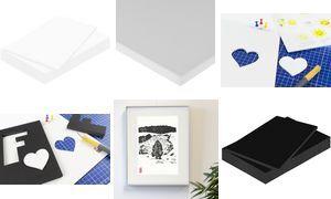 kangaro Foam Board, DIN A3, Stärke: 10 mm, schwarz Schaumstoffplatte, matte Papierbeschichtung auf beiden - 1 Stück (K-0071-103)