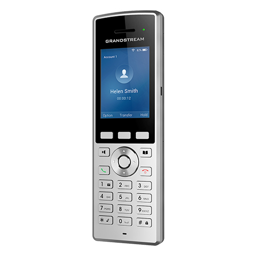 Grandstream WP822 Schnurloses VoIP-Telefon 2 Leitungen WLAN Schwarz, Silber