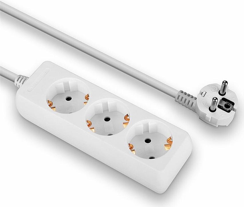 Lindy Steckdosenleiste 3-fach Typ F Schuko 3500 W 1,4 m Weiß